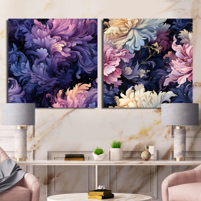 Daniella - Abstract Botanicals Square Collage Set Of 2