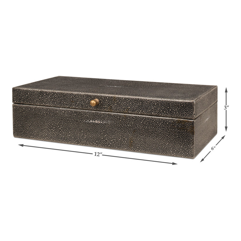 Gatsburg Handmade Decorative Box, Gray