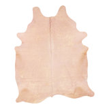 Solid Color Novelty 5' x 7' Leather Indoor Use Only Area Rug in Nude