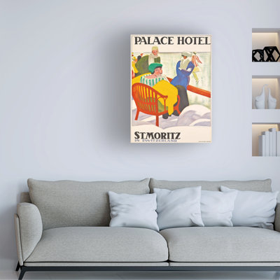 Art sur toile, "The Palace Hotel" à Saint-Moritz par Emil Cardinaux, 1920