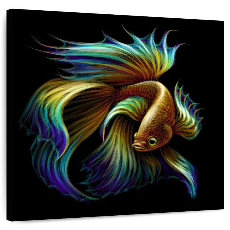 Brampt Fantasy Betta Fish, 33" H x 33" W