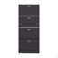 Armoire à chaussures verticale Wenge avec portes-1001712655