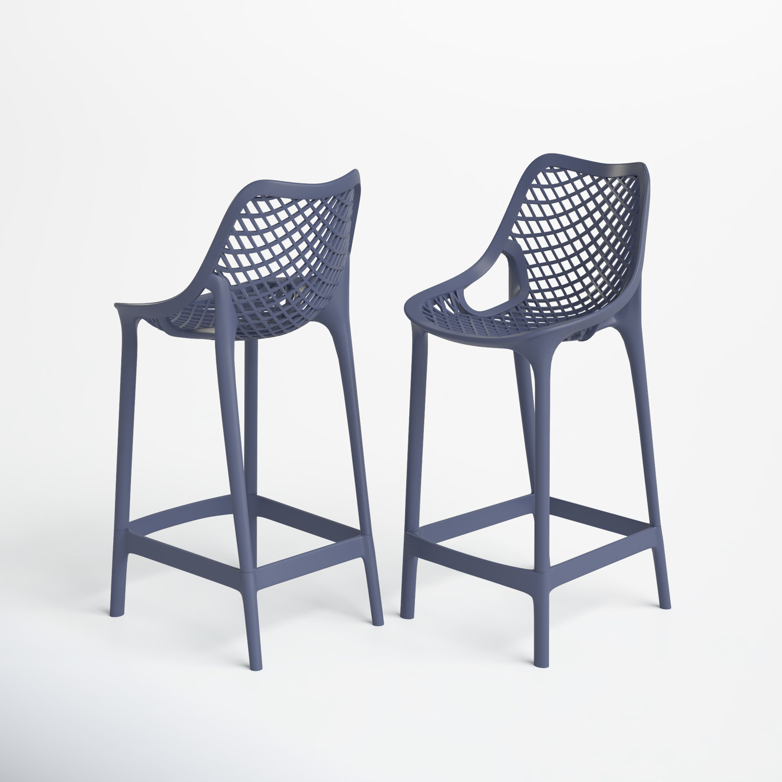 Farrah Patio Bar Stool, Dark Gray, 25.6"