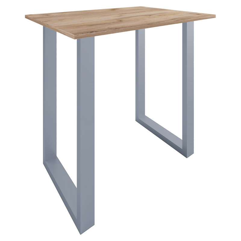 Xona Bar Table, Matt brushed nickel, Wood, 102cm H x 110cm W x 80cm D