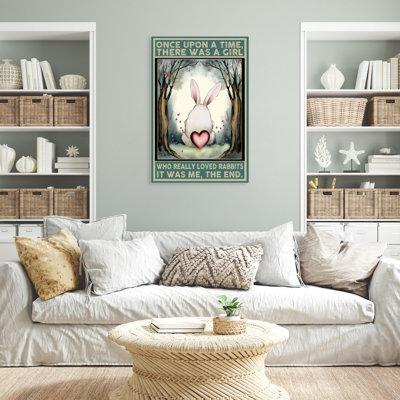 «Who Really Loved Rabbits», reproduction d'art rectangulaire sur toile tendue 1 pièce