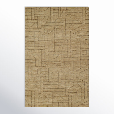 Ann-Sophie Natural Hand-Tufted Geometric Wool Rug