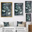 Feuillage vert et fleurs sur toile-88543013-88543014