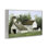 «White Barn Farmhouse», estampe numérique encadrée par White Ladder