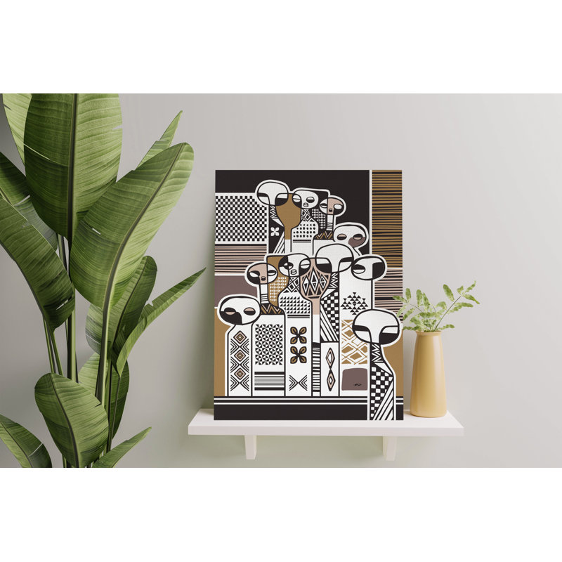 Ife Tribal Abstract - African par Ify Ojo - impression sur toile tendue, H 20 po x l 24 po x P 1,5 po