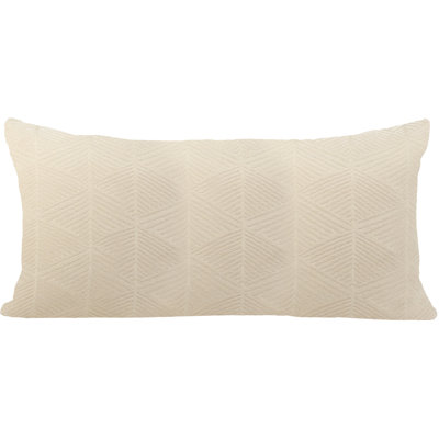 Embroidered Feather Throw Pillow
