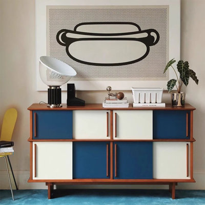 Vintage Style Color Blocking Display Case