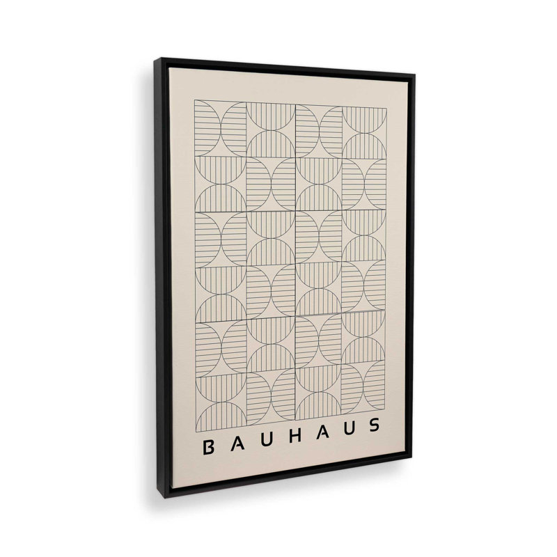 Rouleau de papier peint Bauhaus, Cadre flottant noir satiné, H 18,75 po x l 12,75 po x P 1,75 po