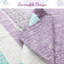 Ensemble de courtepointe réversible en coton standard mauve / bleu / blanc 2 pièces BB2022-072-294610575