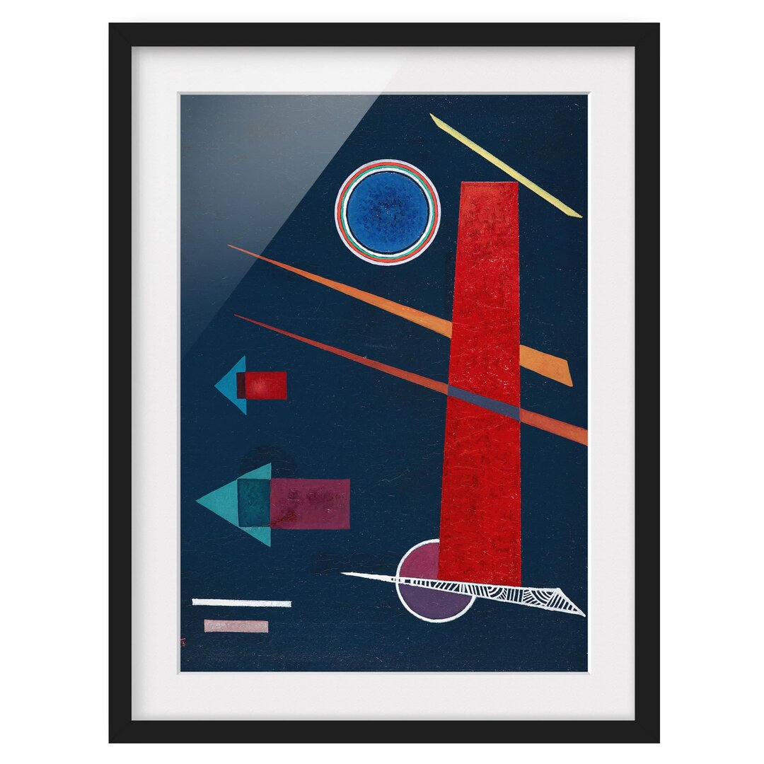 Gerahmtes Poster Mighty Red von Wassily Kandinsky