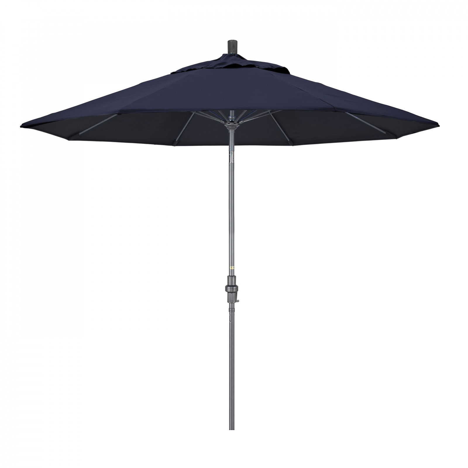 Roverta 9' Market Sunbrella® Umbrella, Canvas Navy Sunbrella® Canvas, Silver