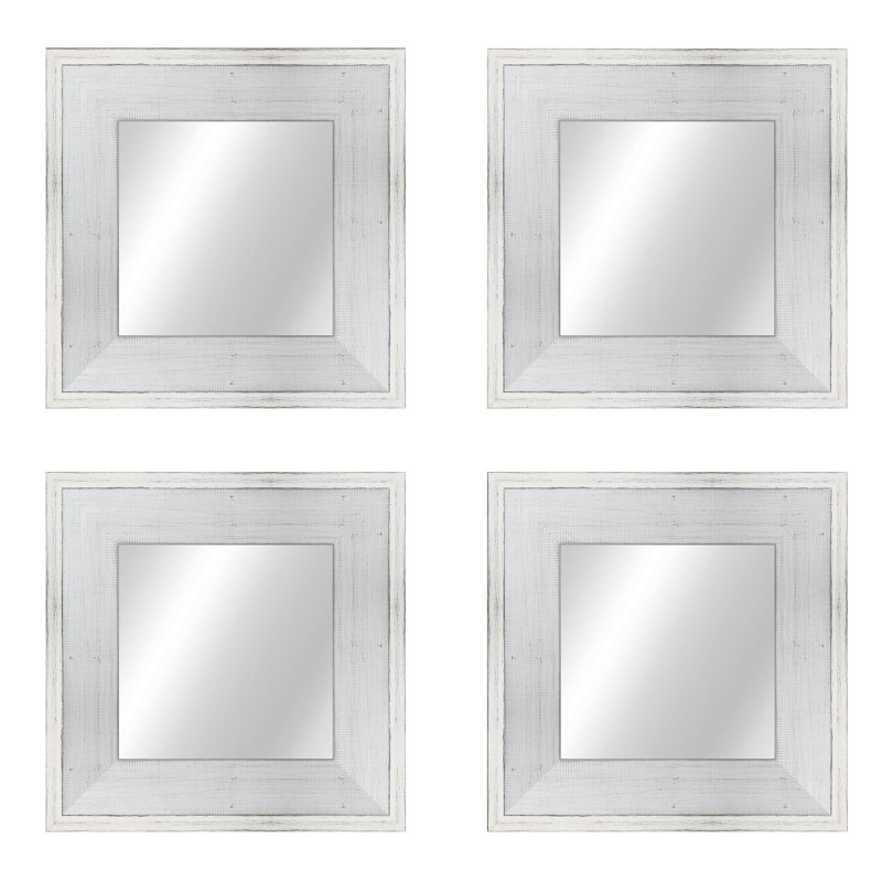 Bois naturel, 22,5 po x 22,5 po, Blanc / blanc
