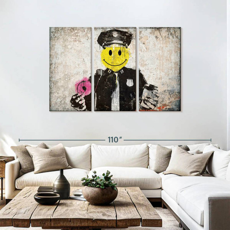 Khyia Smiley Cop Breakfast, 48" H x 74" W