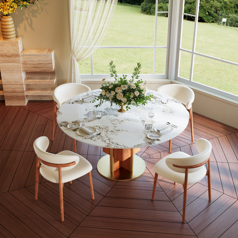 Table de salle à manger Modern, Pandora, H 29,9 po x L 53,15 po x l 53,15 po