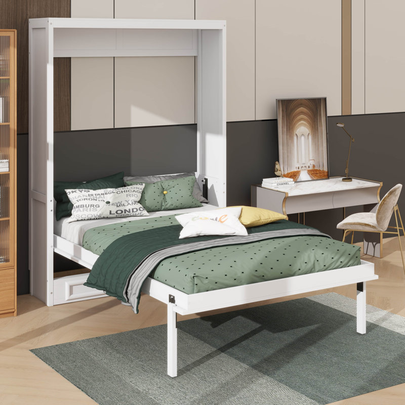 Full-Scale Murphy Bed Outfitted With 2 Drawers