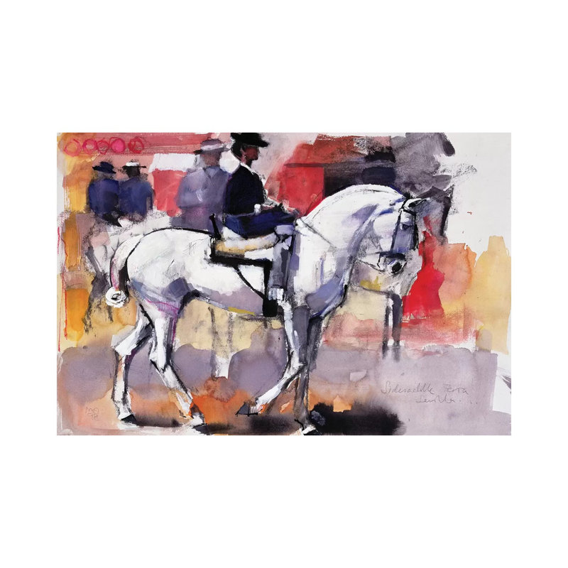 Side-Saddle At The Feria De Sevilla, 1998 by Mark Adlington - Wrapped Canvas Print, 20.32 cm H x 30.48 cm W