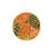 Orange Leaf Patterned Woven Base Washable Rug-1552527869