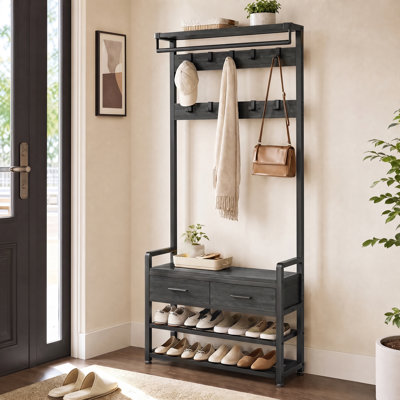  Hall Tree With Bench And Shoe Storage