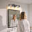 Industrial Vanity Light With Square Class Shade-401766400
