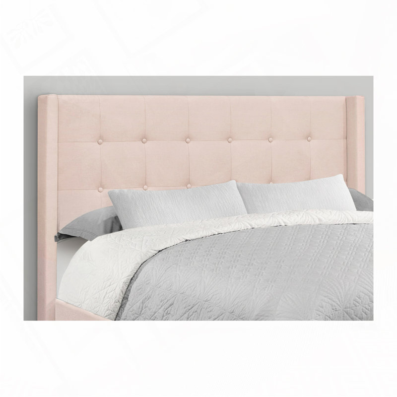 Lit plateforme tapissier en velours