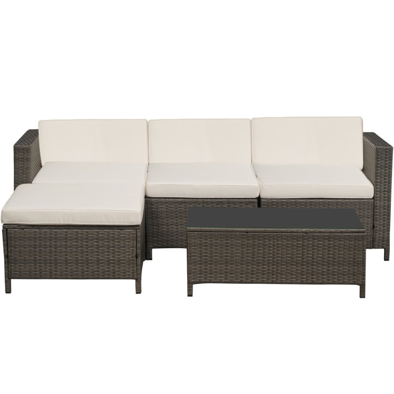 Ensemble de conversation modulaire avec coussins 9 pièces Kerrisa