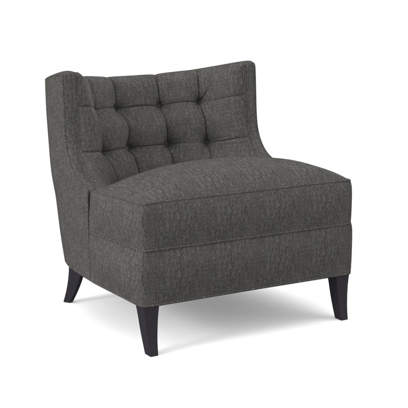 Social Tufted Slipper Chair, Margaret Tangelo, Vintage Ebony