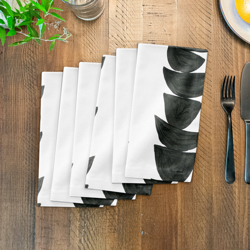 Cotton Twill Abstract Square Napkin
