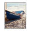 Blue Boat on Sand Grey Framed Giclee Art by Ashley Singleton-715736164-715736169
