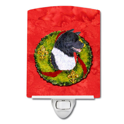 Éclairage de noël en céramique de noël cairn terrier