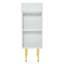 Meuble-lavabo 21,6 po, armoire combinée, meuble de rangement pour salle de bain, lavabo simple en céramique, rangement à gauche