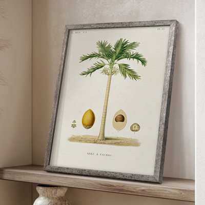 Arbre antique avec fruit II, reproduction encadrée - bois massif