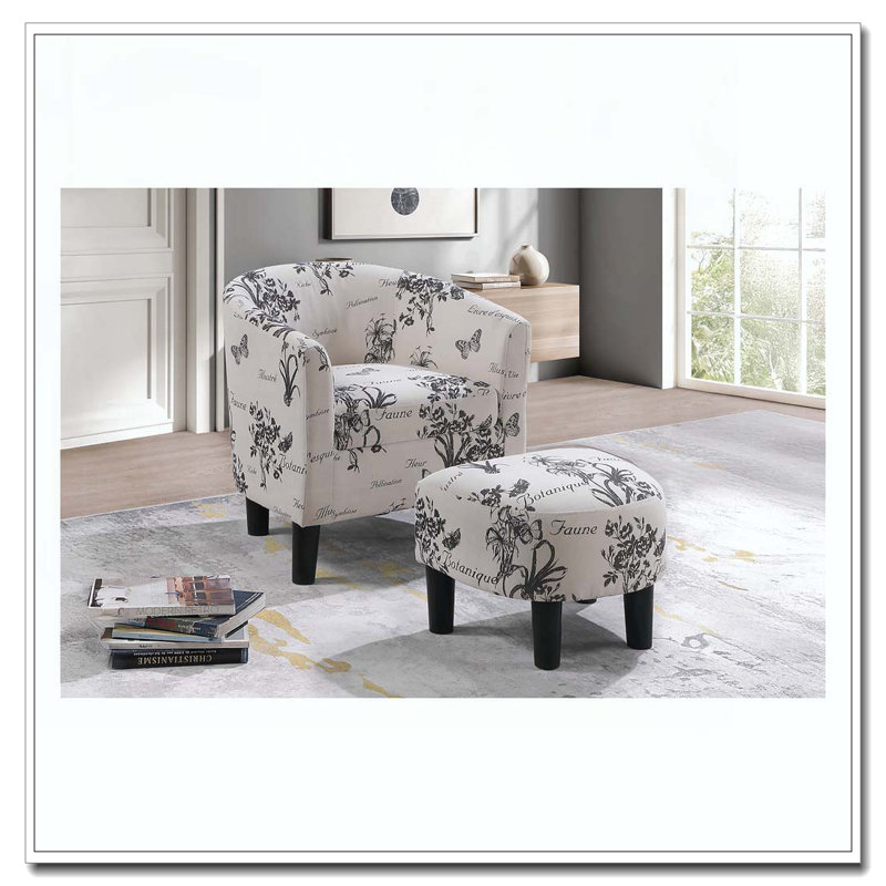 Chaise d'appoint et repose-pieds