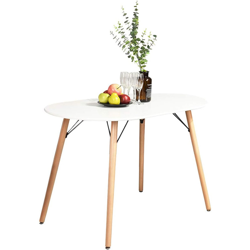 Table de salle à manger 47,2 "minimaliste pour petits espaces, blanc