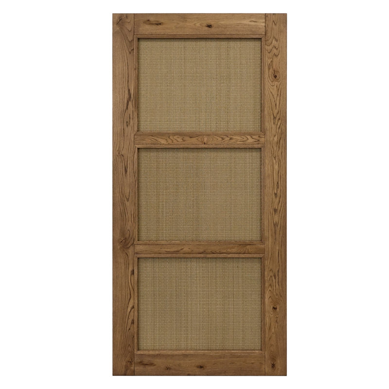 Amariae Oak with Rattan Barn Door, Brown