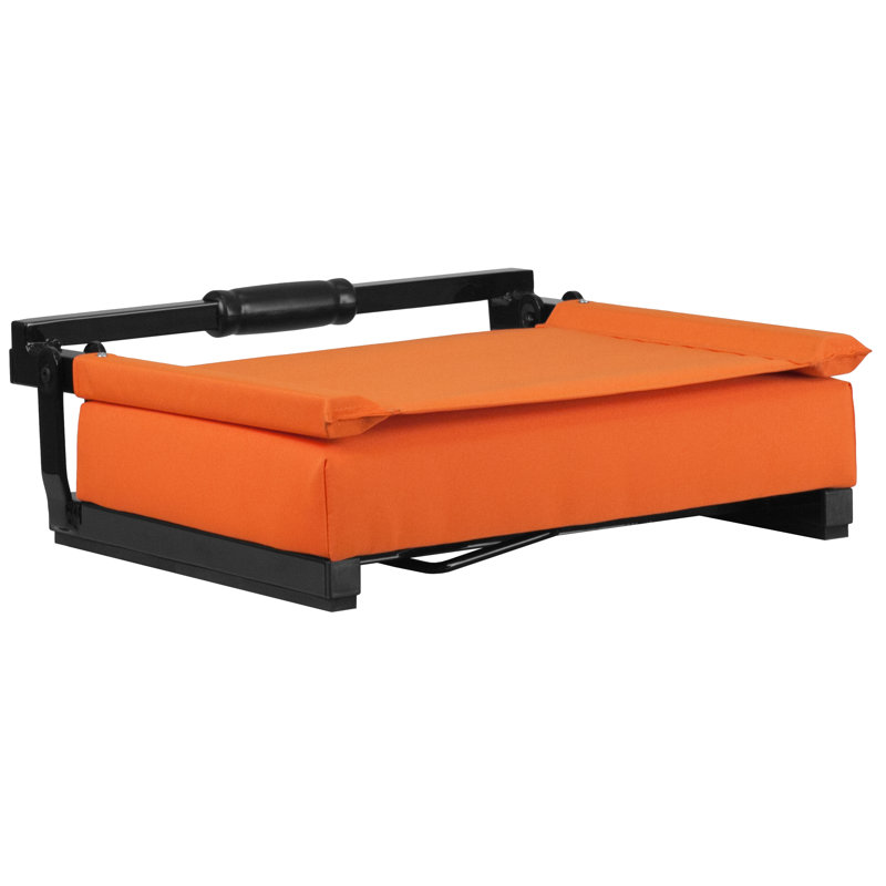Sièges de confort grand format par Flash - fauteuil de stade léger avec poignée et siège ultra-rembourré, Orangé