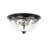 3 - Light Hammered Glass Bowl Flush Mount