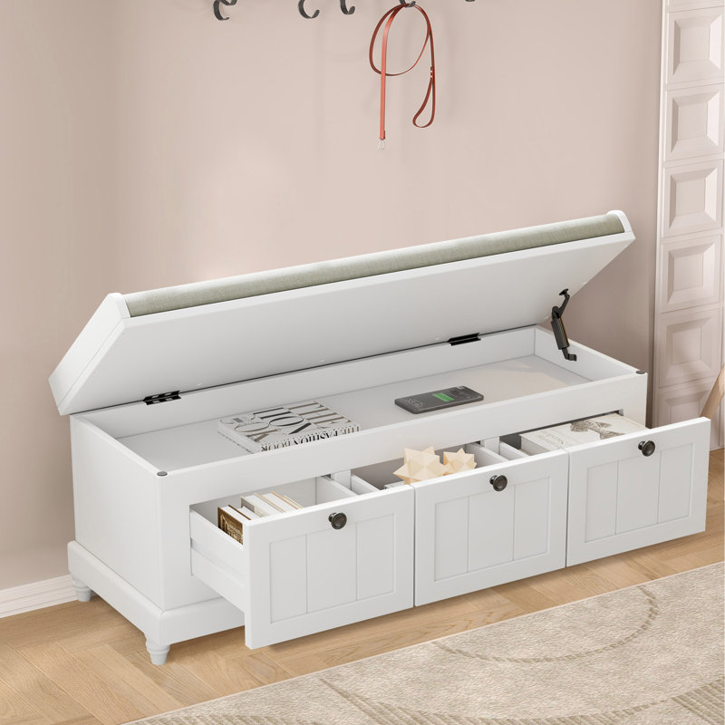 Arulappu Storage Bench, White