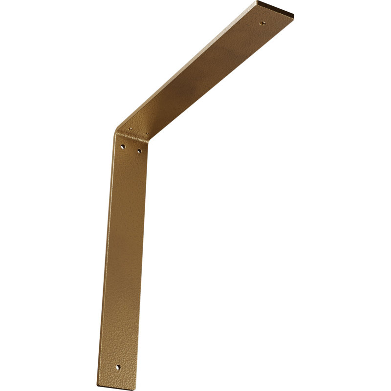 2"W x 14"D x 14"H Hamilton Steel Bracket, Hammered Gold, Hammered Gold, 14" H x 2" W x 14" D