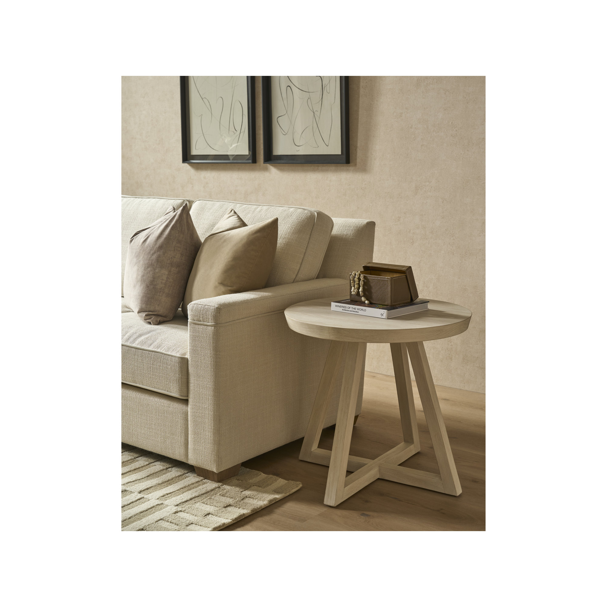Baxley End Table, Ivory
