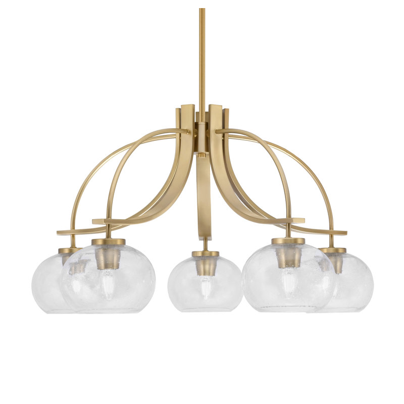 Lustre Cavella Light, Laiton New Age, H 15,75 po x l 28 po x P 28 po, 5