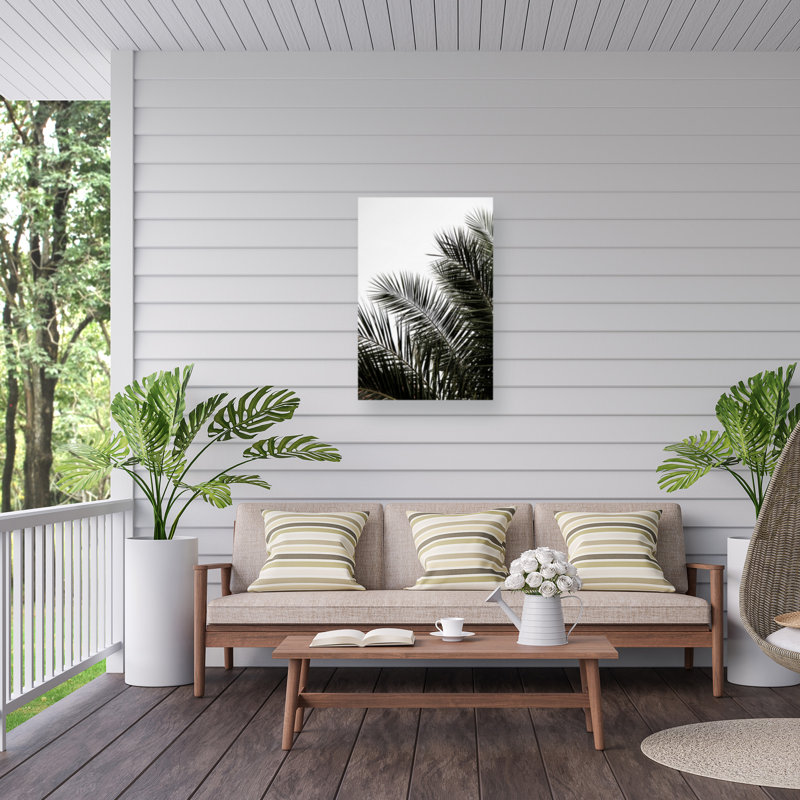 Feuilles de palmier bolognaise 3 sur toile, H 24 po x l 16 po