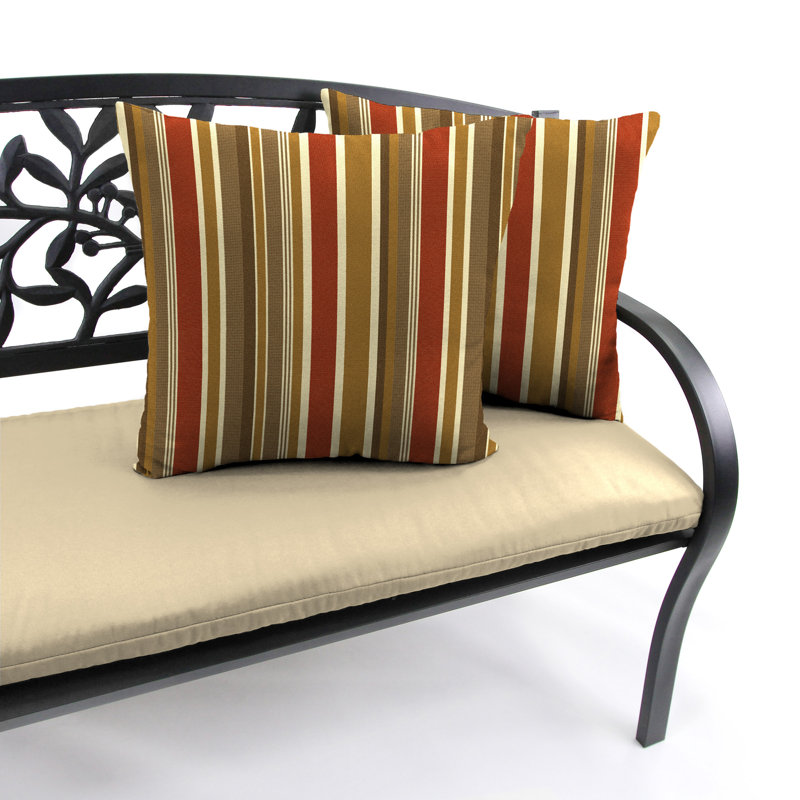 Sunbrella Outdoor Throw Pillow, Brannon Redwood Striped