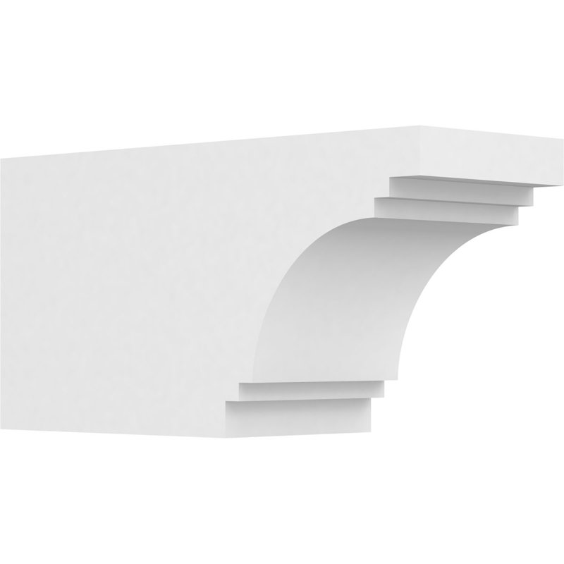 Queue de chevron standard en PVC de qualité architecturale Pescadero, H 8 po x L 6 po x P 16 po