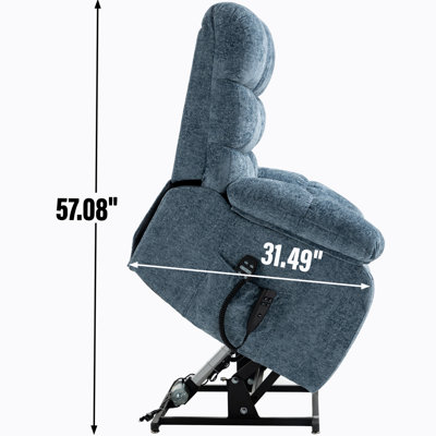 Lift Recliner Chair Heat Massage Dual Motor Infinite Position Large Electric Power Lift Recliners -  Hokku Designs, C4D76D69E0DA4054858CFE5463BEA2A6