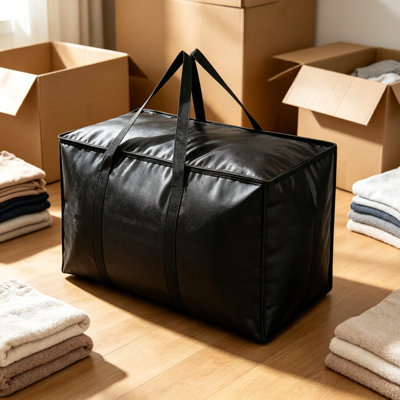 Grands sacs de transport robustes avec fermeture à glissière solide et poignées confortables, bacs de rangement durables pour l'emballage, l'organisation et le transport, bacs robustes pour la maison, le dortoir et l'université