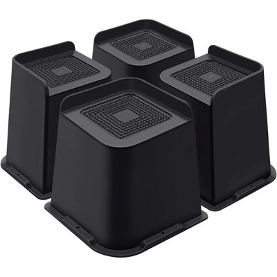 Montants de lit robustes de 6 pouces, élévateurs de meubles pour table de bureau, canapé, canapé-lit surdimensionné, soulève jusqu'à 5 000 lb (paquet de 4)